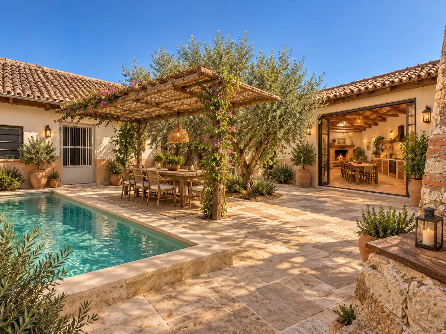 Terrasse von Einfamilien-Reihenhaus zum Verkauf in Ciudad Real mit Privatgarten und Terrasse