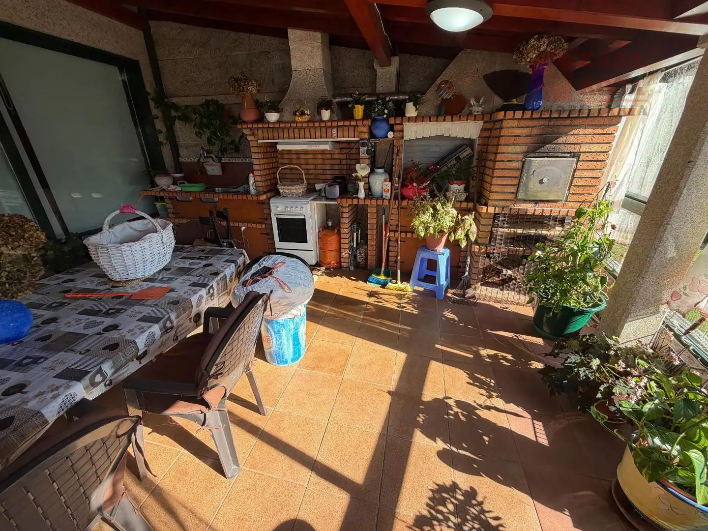 Terrace of Detached homes for sale in Moaña  with Heating, Parquet flooring and Terrace