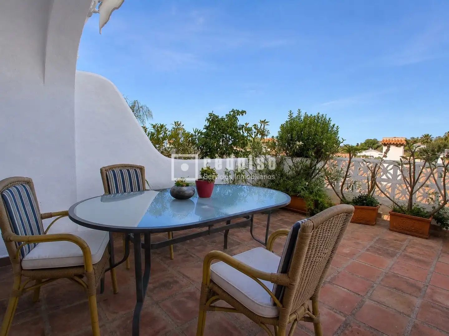Terrasse von Maisonette zum Verkauf in Benalmádena mit Klimaanlage, Heizung und Terrasse