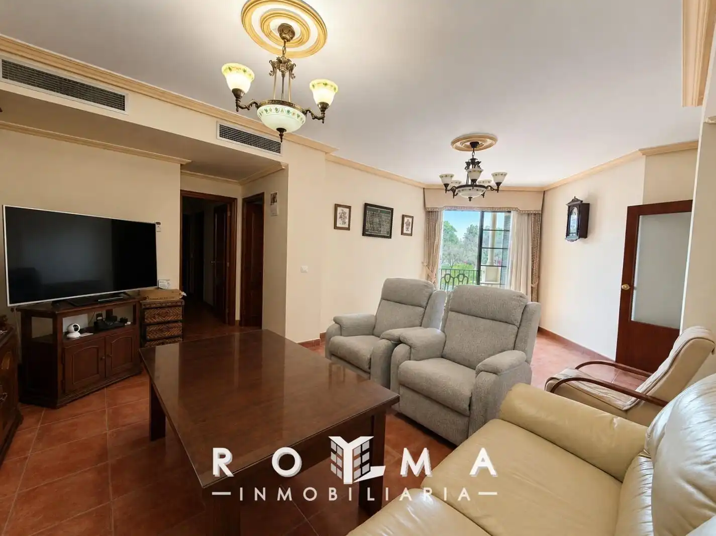 Sala de estar de Apartamento en venta en Dos Hermanas con Aire acondicionado, Calefacción y Terraza