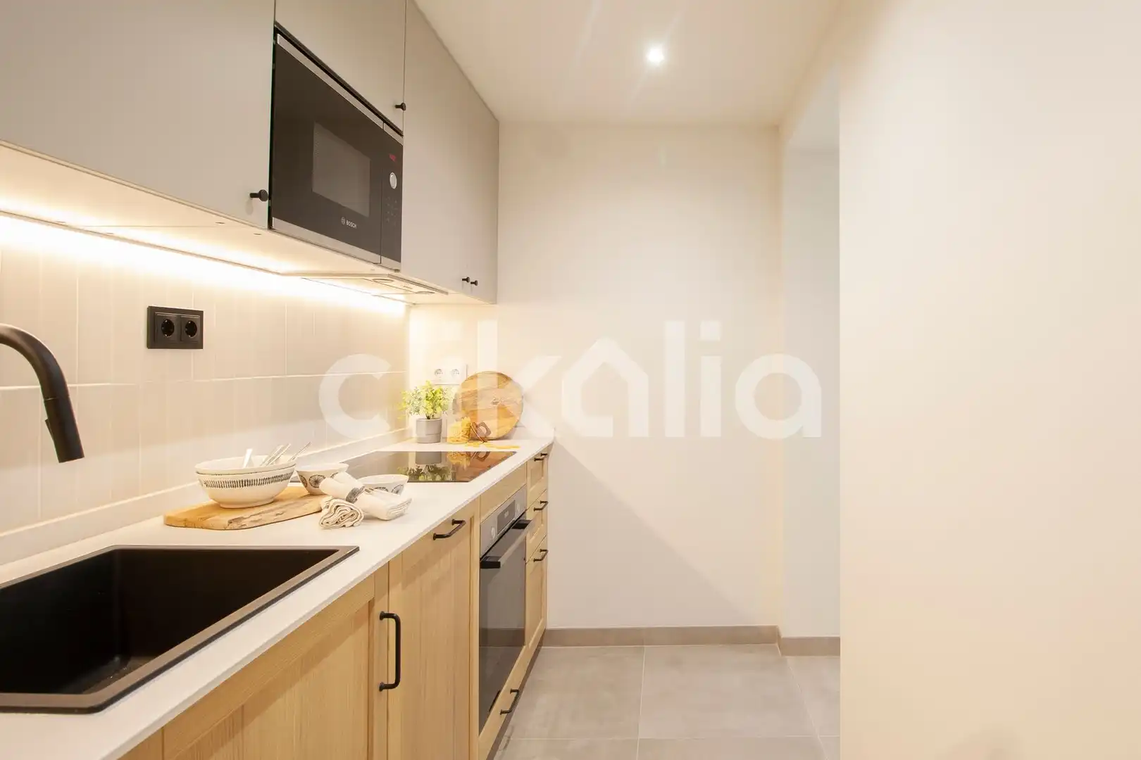Küche von Wohnung zum Verkauf in Málaga mit Klimaanlage, Terrasse und Balkon