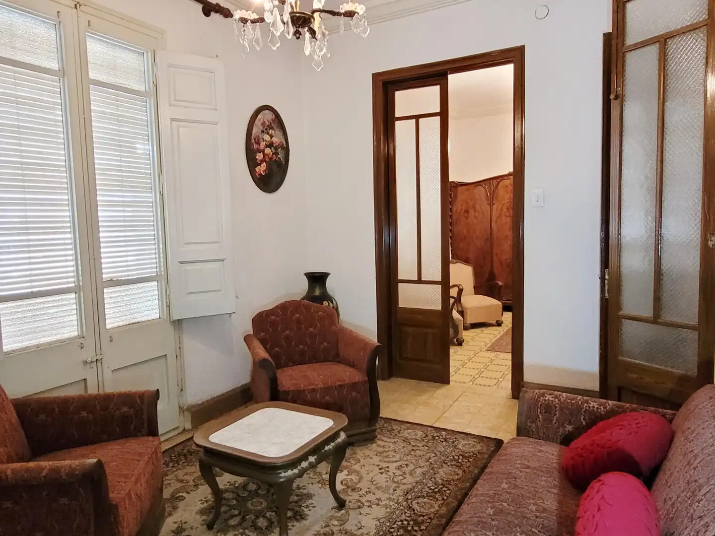 Sala d'estar de Casa adosada en venda en El Palau d'Anglesola amb Calefacció i Jardí privat