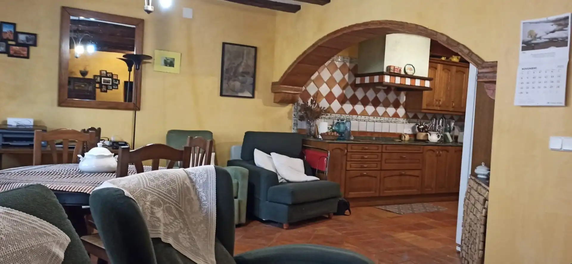 Küche von Einfamilien-Reihenhaus zum Verkauf in El Pinell de Brai mit Klimaanlage, Heizung und Terrasse