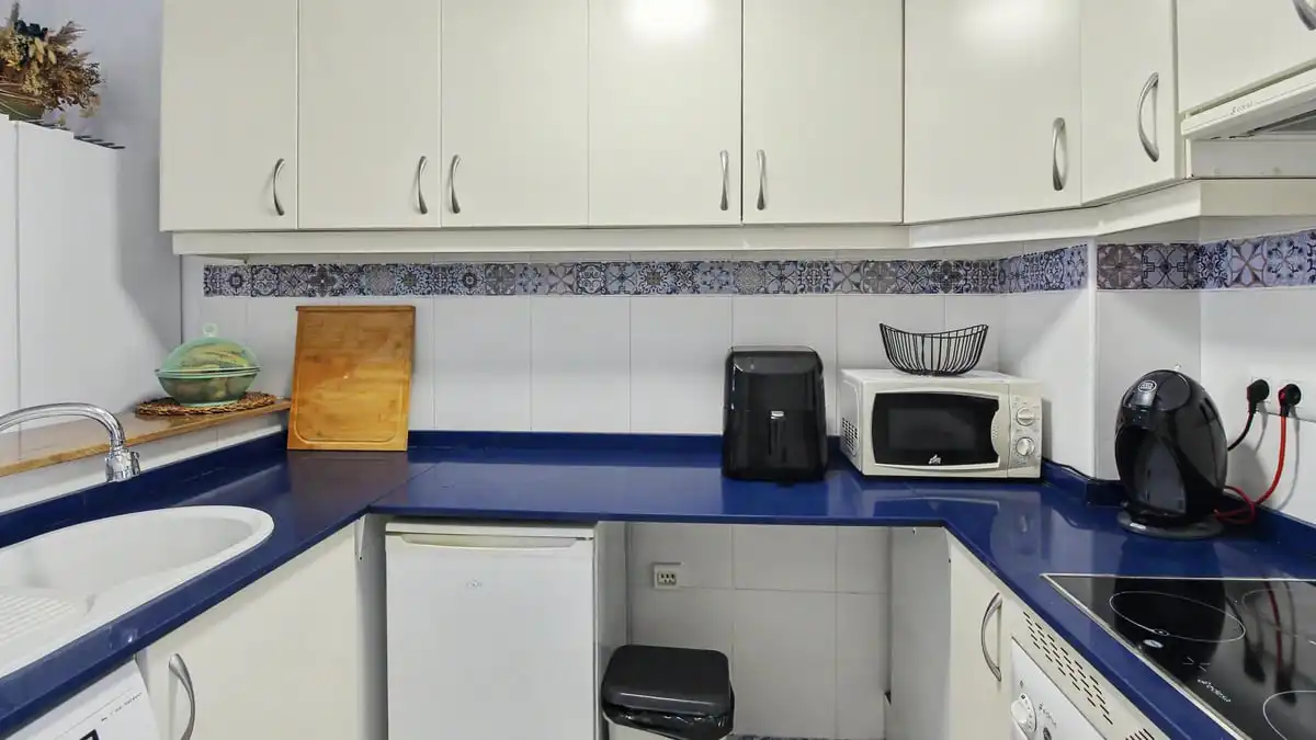 Cocina de Apartamento en venta en Dénia con Aire acondicionado, Calefacción y Jardín privado