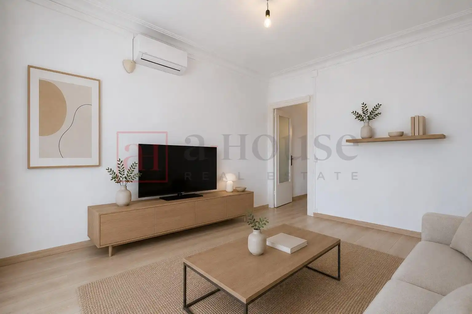 Wohnzimmer von Wohnung zum Verkauf in Barcelona mit Klimaanlage und Heizung