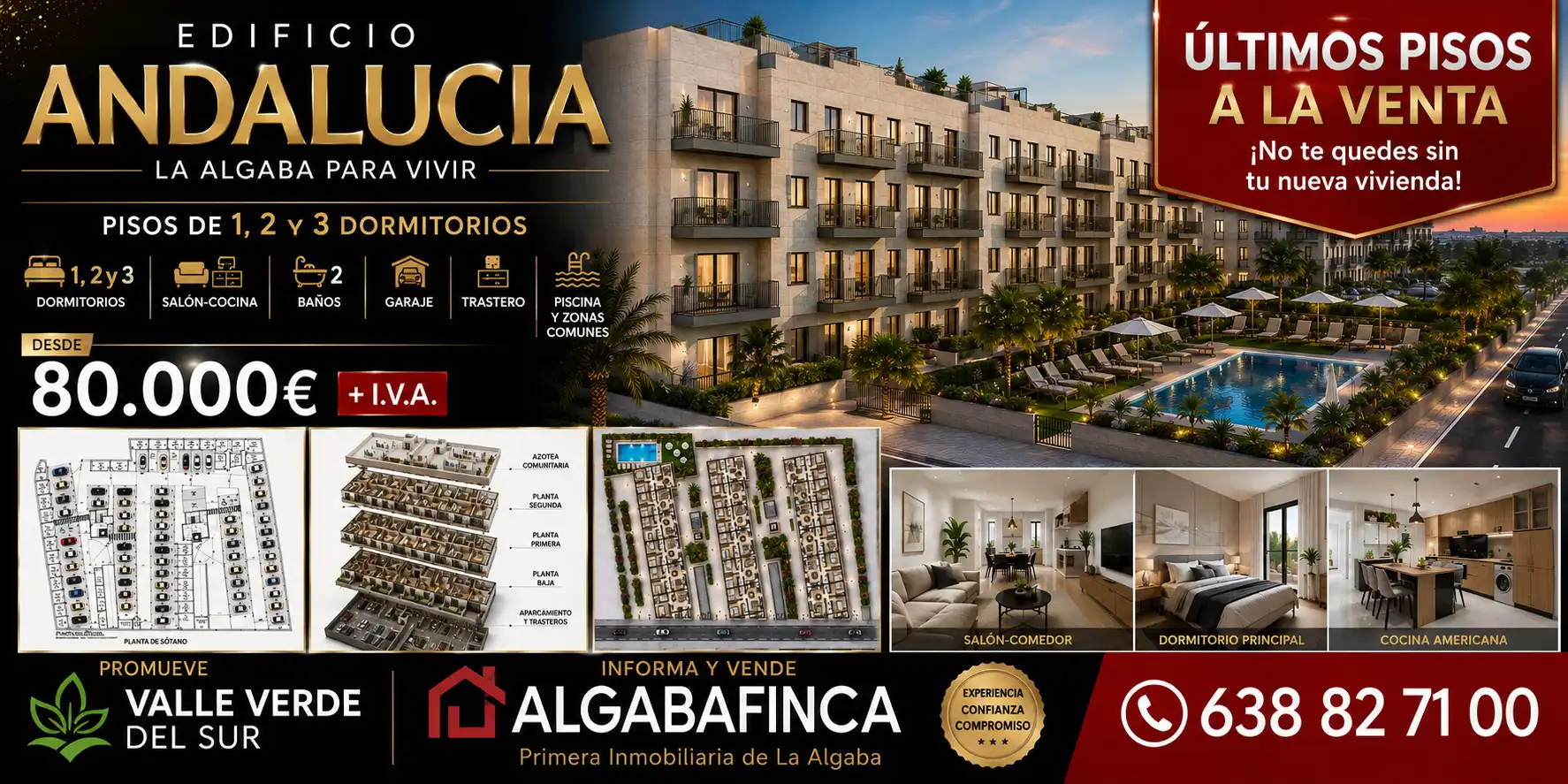 Außenansicht von Wohnung zum Verkauf in La Algaba mit Balkon und Gemeinschaftspool