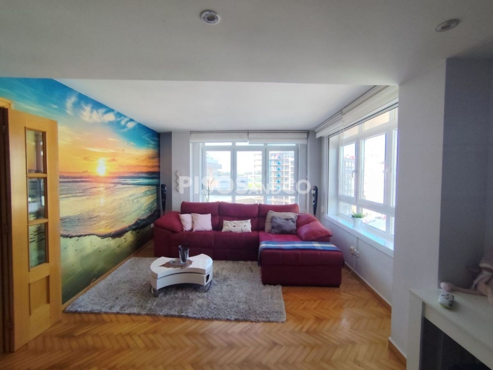 Wohnzimmer von Wohnung zum Verkauf in A Coruña Capital  mit Heizung, Terrasse und Abstellraum