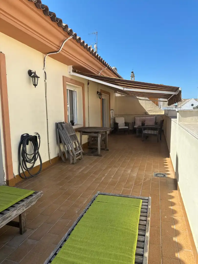 Terrasse von Dachboden zur Miete in Sanlúcar de Barrameda mit Klimaanlage, Heizung und Terrasse