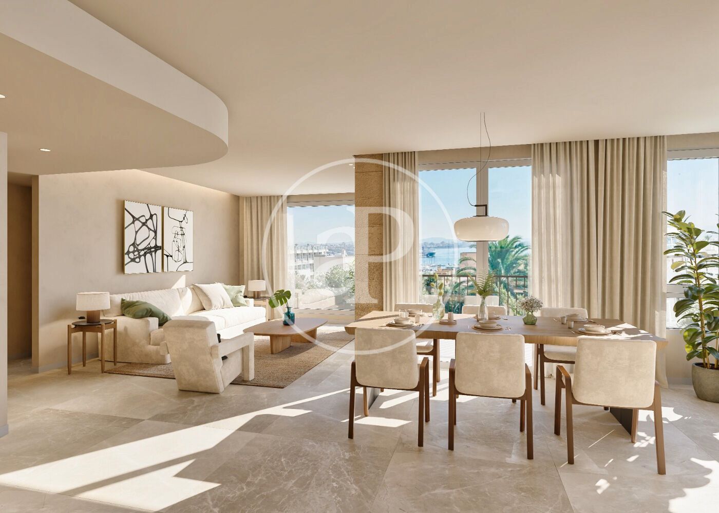 Sala de estar de Piso en venta en  Palma de Mallorca con Aire acondicionado, Calefacción y Jardín privado