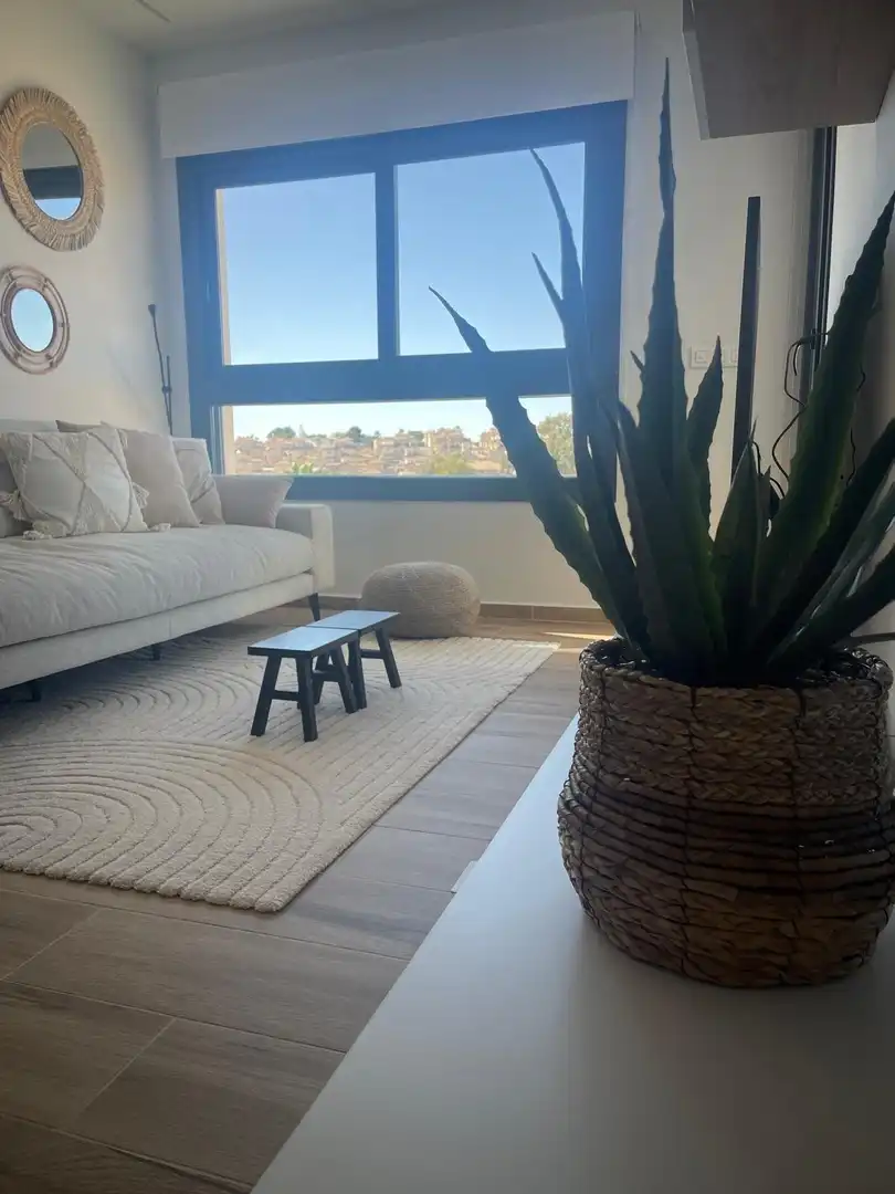Sala d'estar de Àtic en venda en Orihuela amb Aire condicionat, Jardí privat i Piscina
