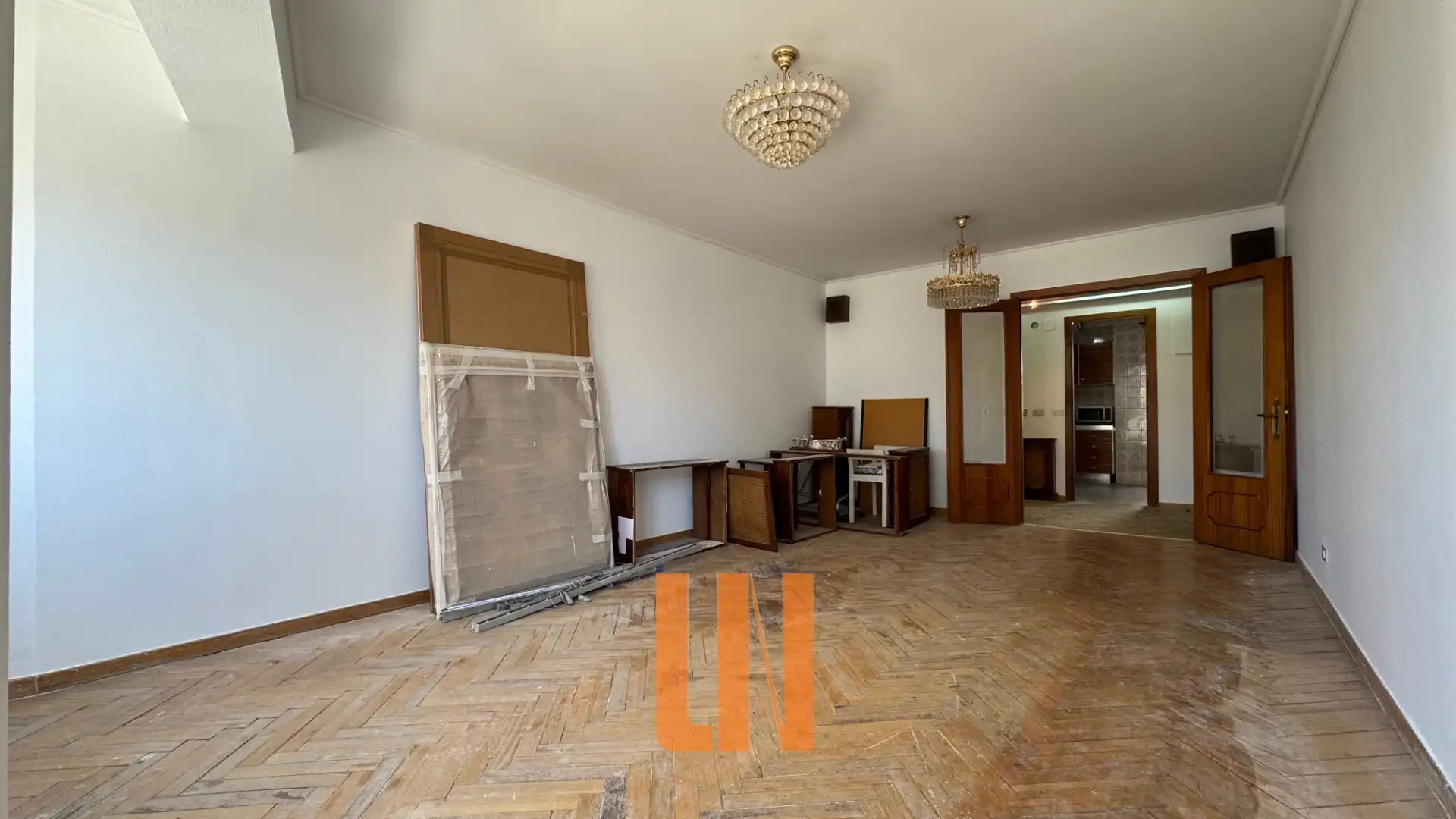 Sala de estar de Piso en venta en A Coruña Capital  con Calefacción, Parquet y Trastero