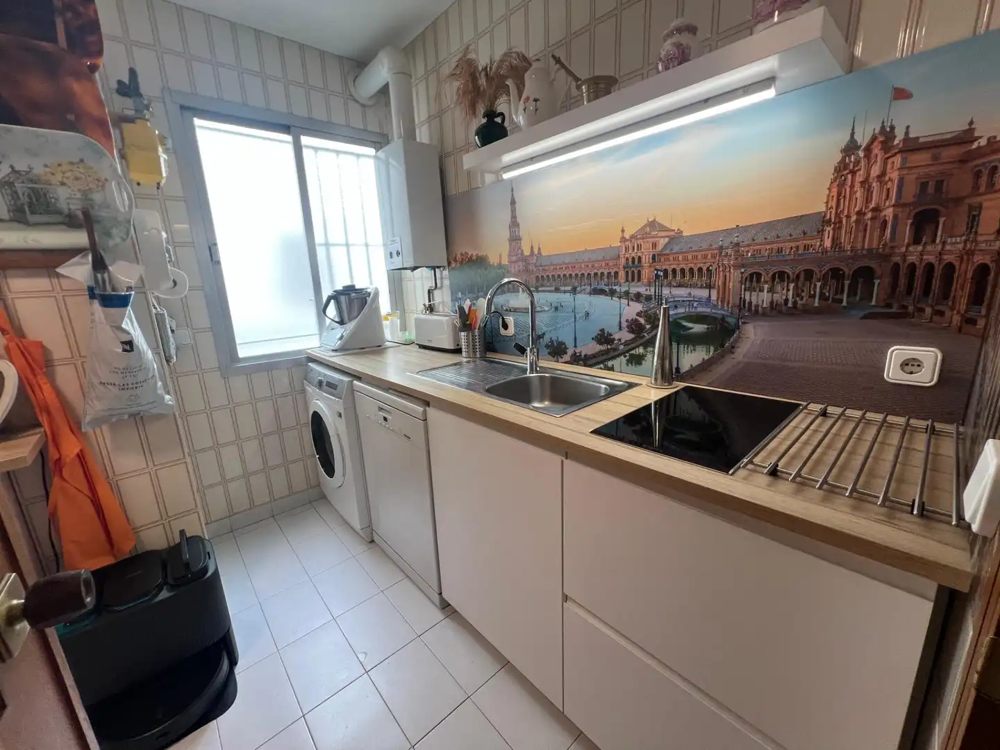 Cocina de Piso de alquiler en Sevilla con Aire acondicionado, Terraza y Amueblado