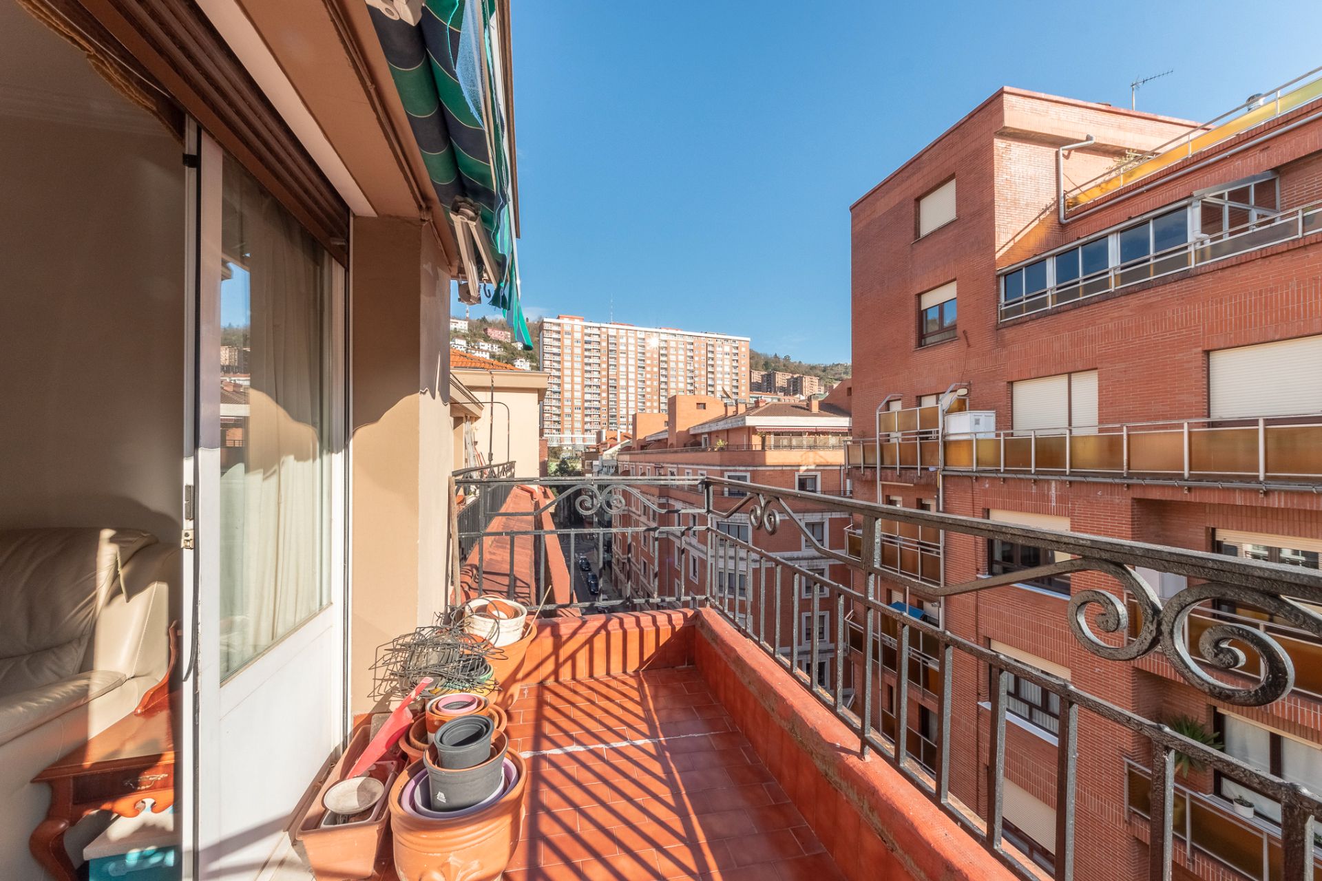 Balcony of Flat for sale in Bilbao   with Heating, Terrace and Furnished