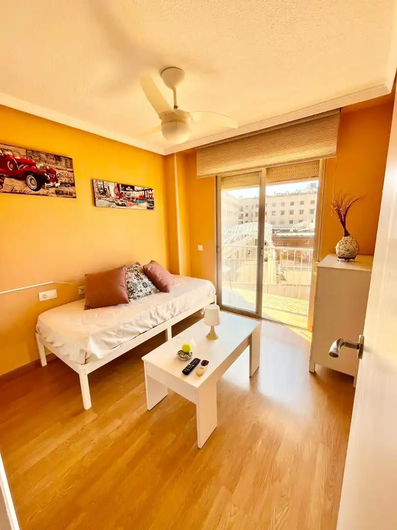 Bedroom of Apartments for rent in Sant Joan d'Alacant  with Air Conditioner, Furnished and Washing machine