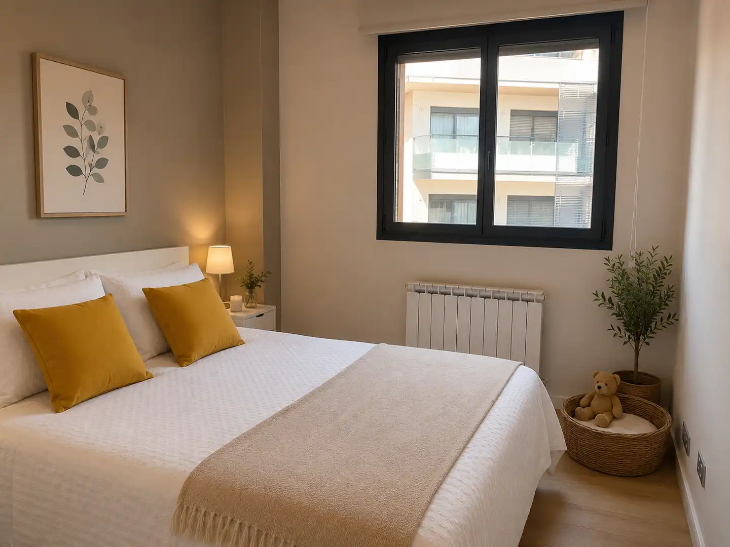 Bedroom of Flat for sale in Sant Cugat del Vallès  with Air Conditioner, Heating and Parquet flooring