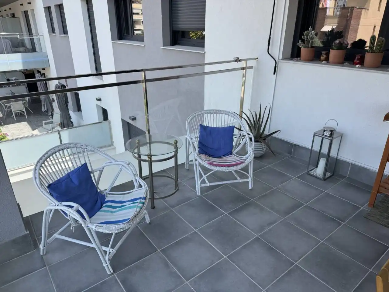 Terrace of Flat for rent in Cubelles  with Air Conditioner, Heating and Parquet flooring