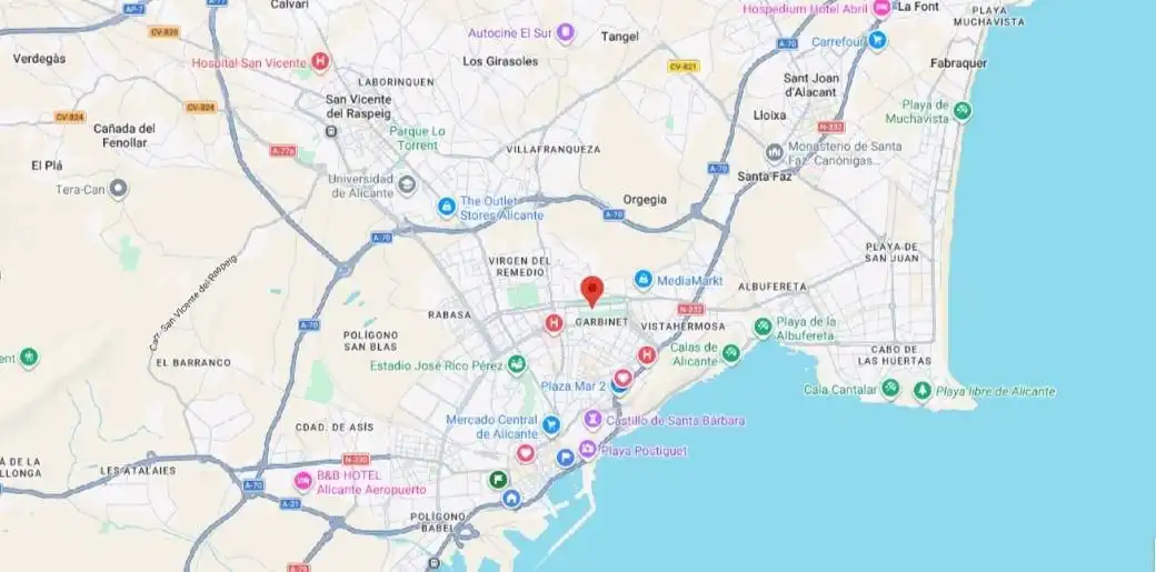 Außenansicht von Wohnung zum Verkauf in Alicante / Alacant mit Klimaanlage und Gemeinschaftspool