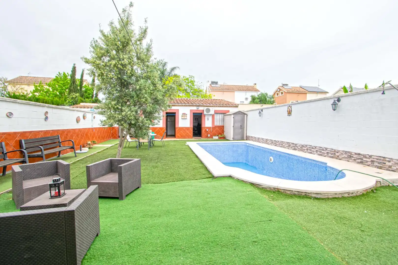 Swimming pool of Detached homes for sale in Almensilla  with Private garden, Storage room and Swimming Pool