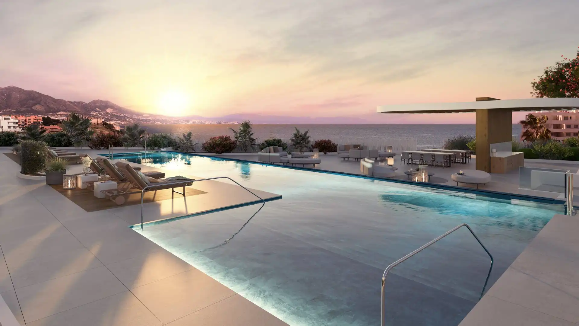 Schwimmbecken von Erdgeschoss zum Verkauf in Mijas mit Klimaanlage, Heizung und Terrasse