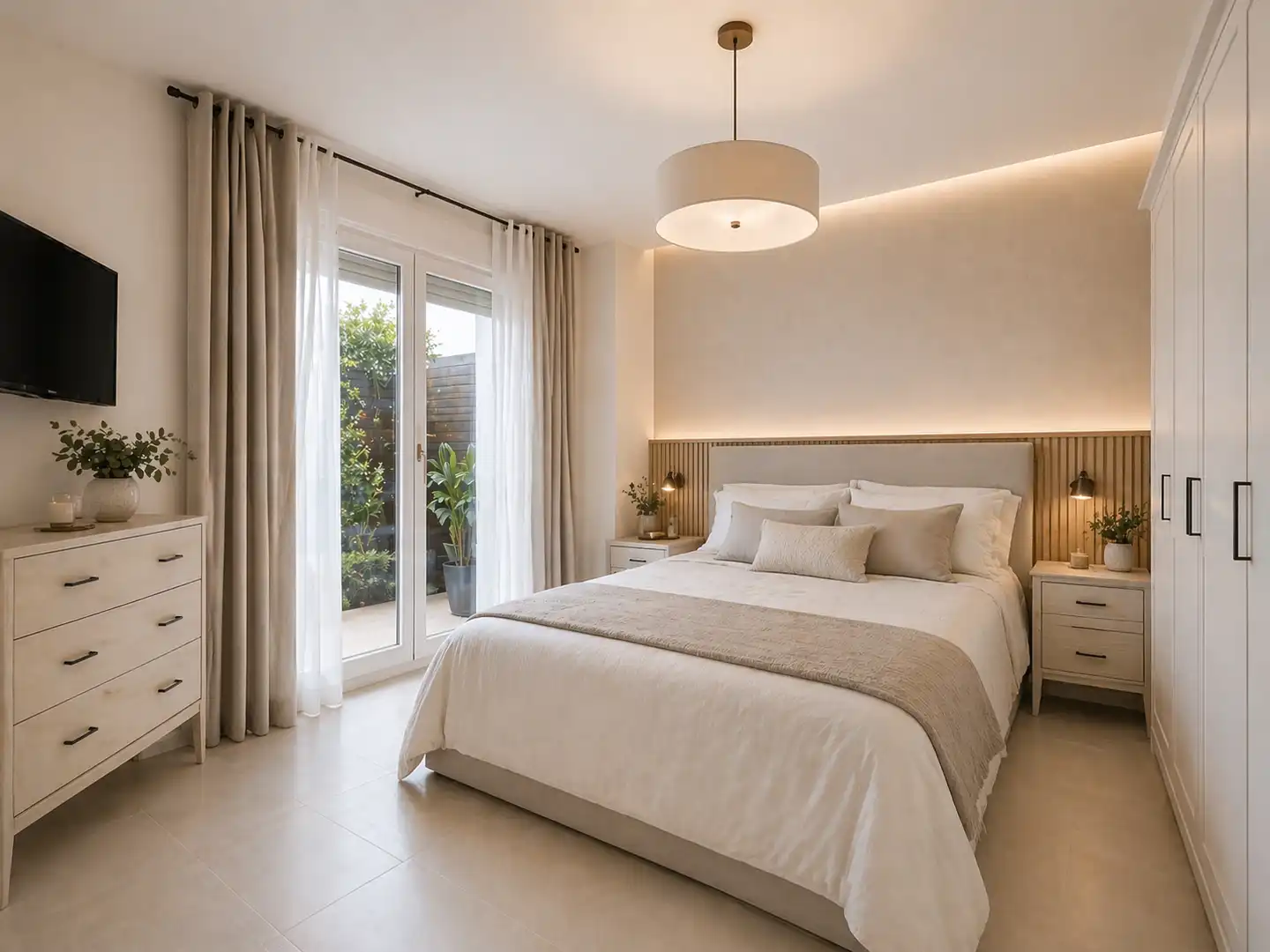 Schlafzimmer von Einfamilien-Reihenhaus zum Verkauf in Mollet del Vallès mit Klimaanlage, Heizung und Privatgarten
