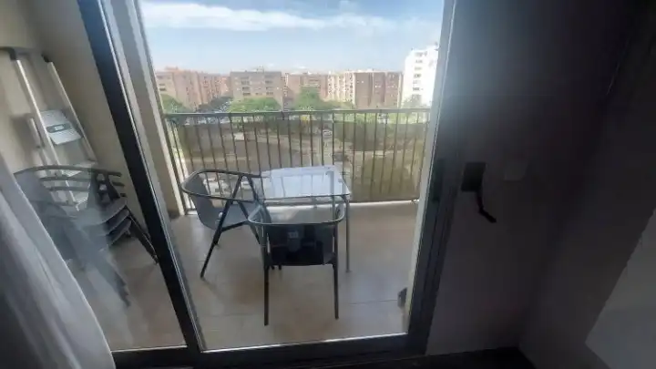 Balcony of Flat for rent in Valencia  with Air Conditioner, Heating and Furnished