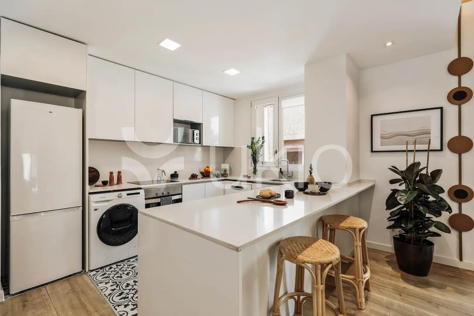 Cuina de Apartament de lloguer en Barcelona amb Aire condicionat, Calefacció i Terrassa