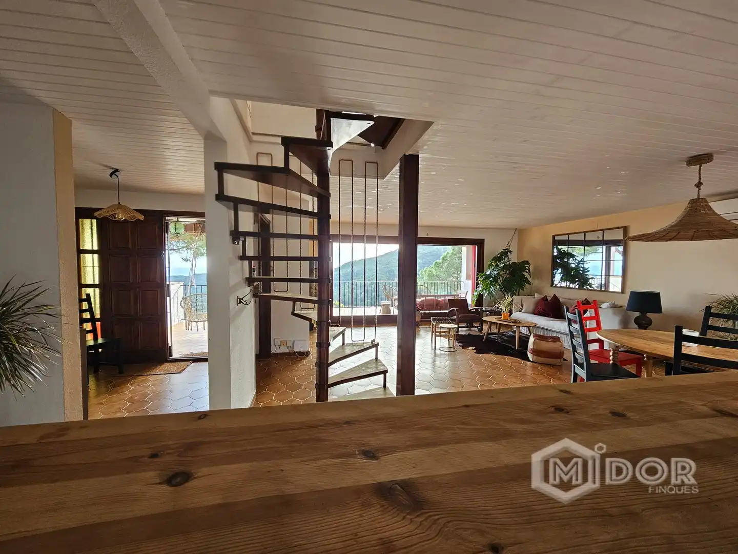 Wohnzimmer von Haus oder Chalet zur Miete in Sant Feliu de Guíxols mit Klimaanlage, Privatgarten und Terrasse
