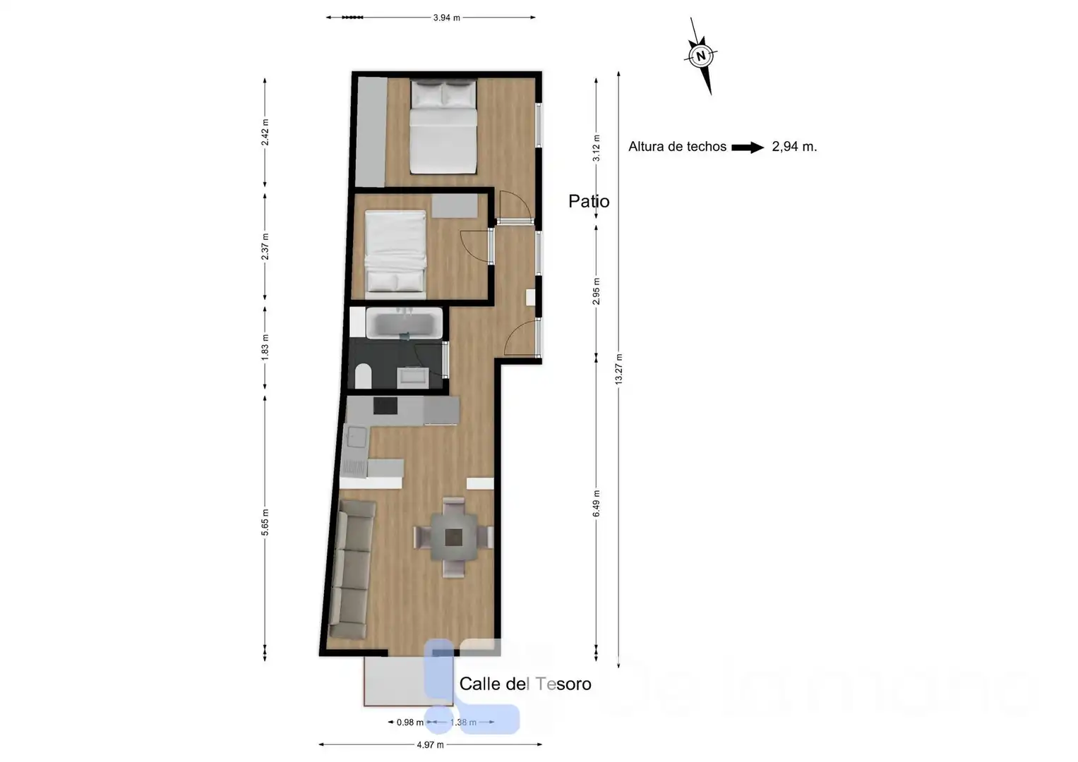 Flat for rent in Madrid  with Heating, Parquet flooring and Terrace