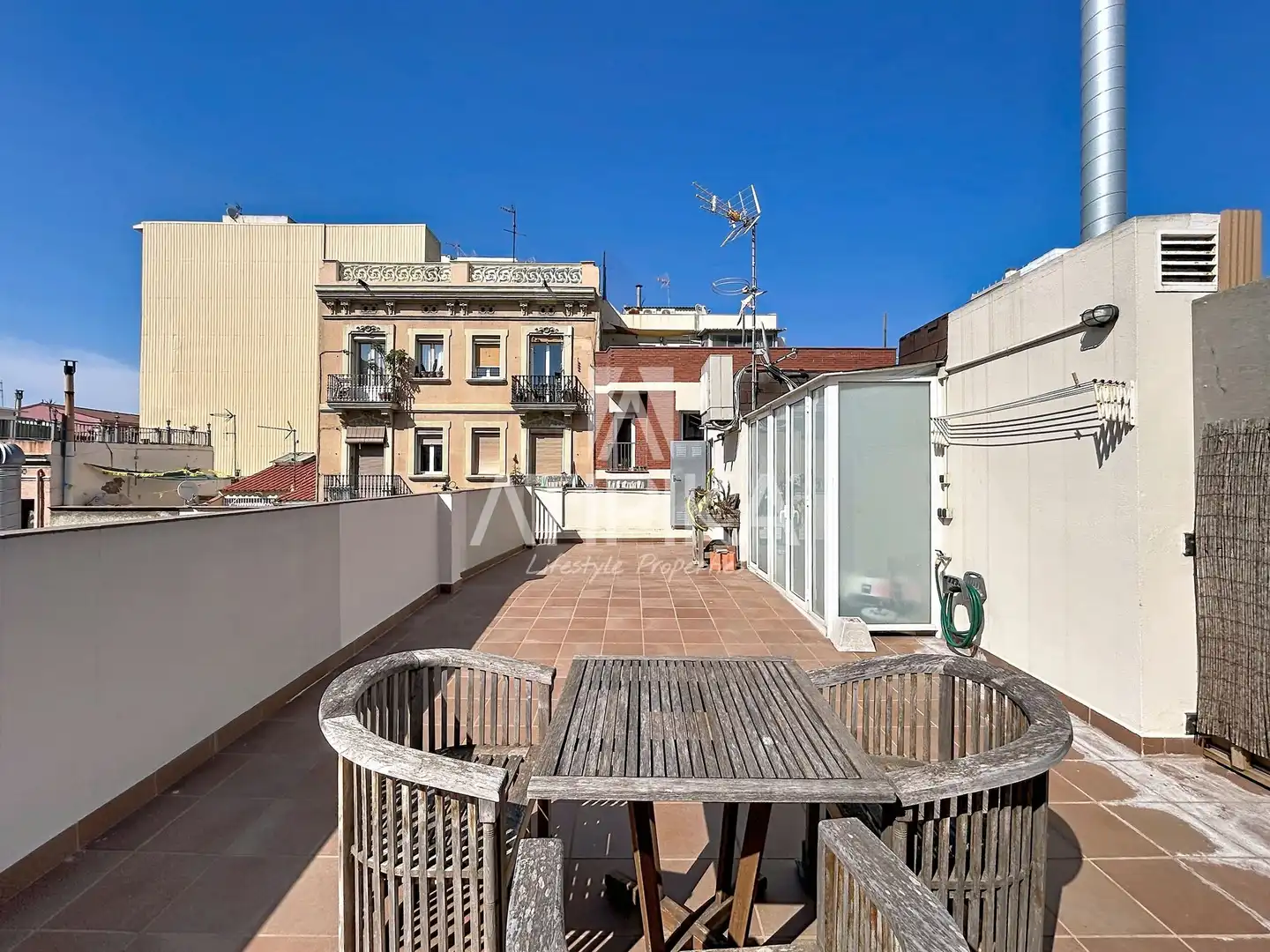 Terrace of Attic for rent in Barcelona  with Air Conditioner, Parquet flooring and Terrace