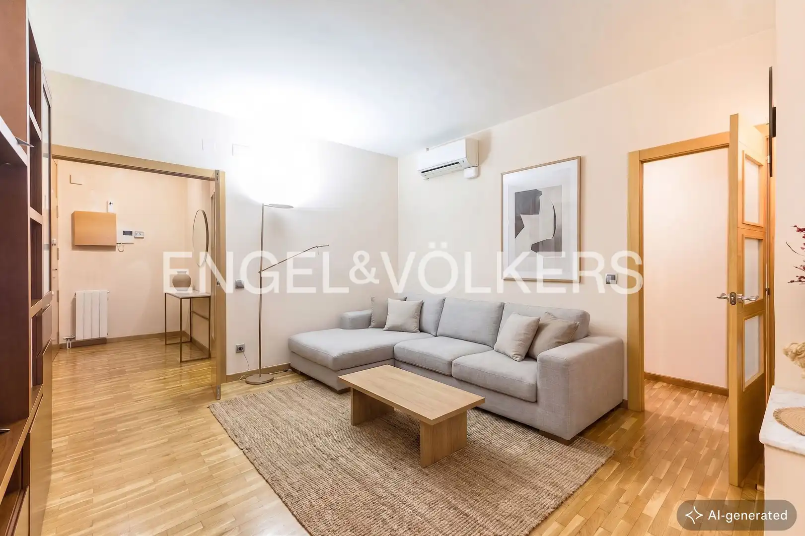 Living room of Flat for sale in  Barcelona Capital  with Air Conditioner, Heating and Parquet flooring