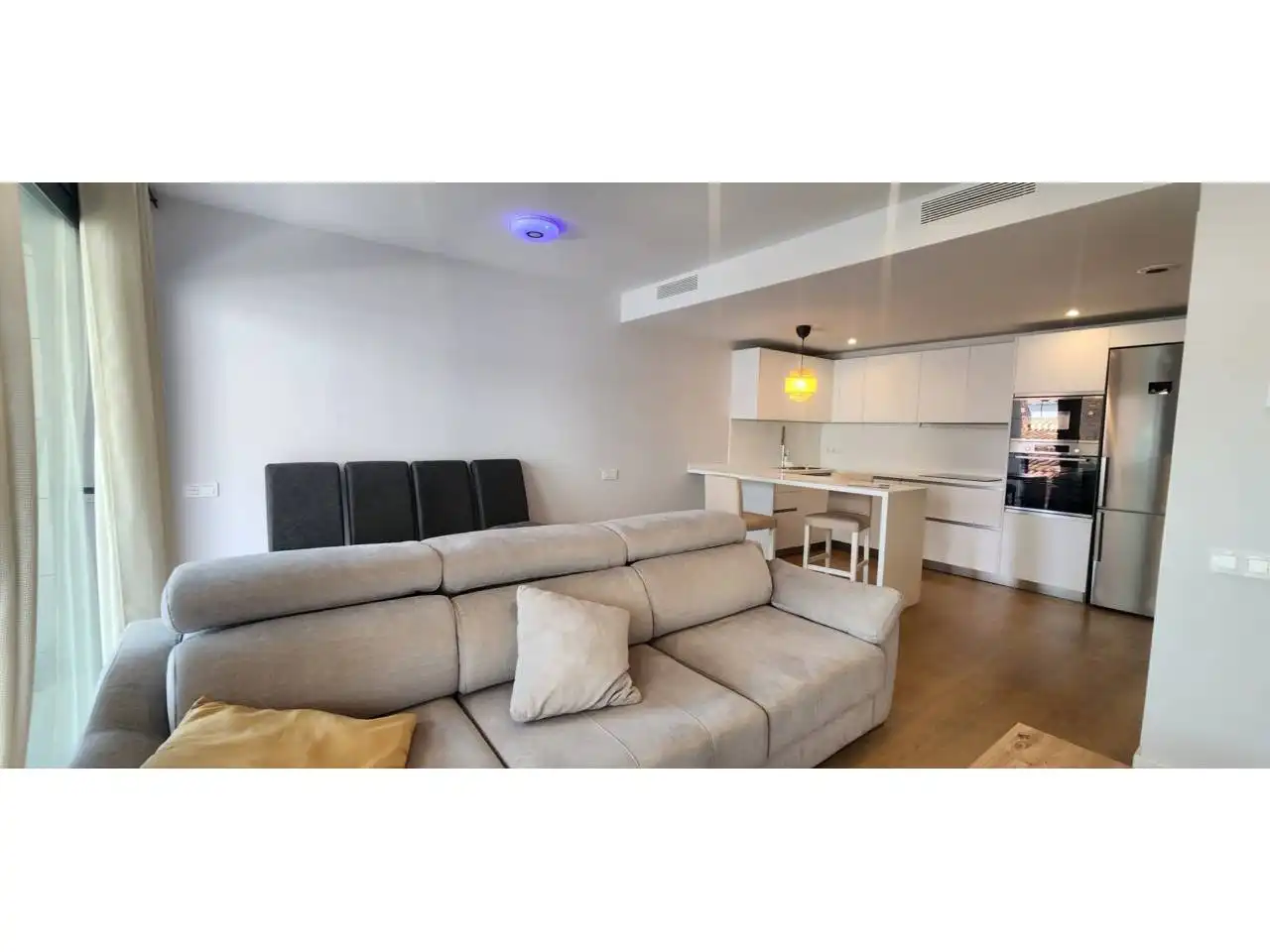 Wohnzimmer von Wohnung zur Miete in Terrassa mit Klimaanlage, Heizung und Terrasse