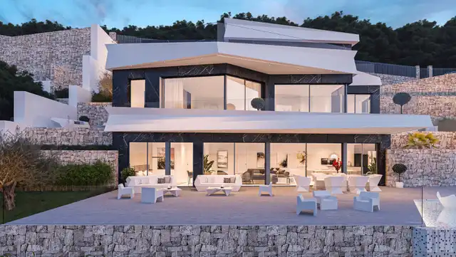Exterior view of Houses for sale in Benissa  with Air Conditioner, Private garden and Terrace