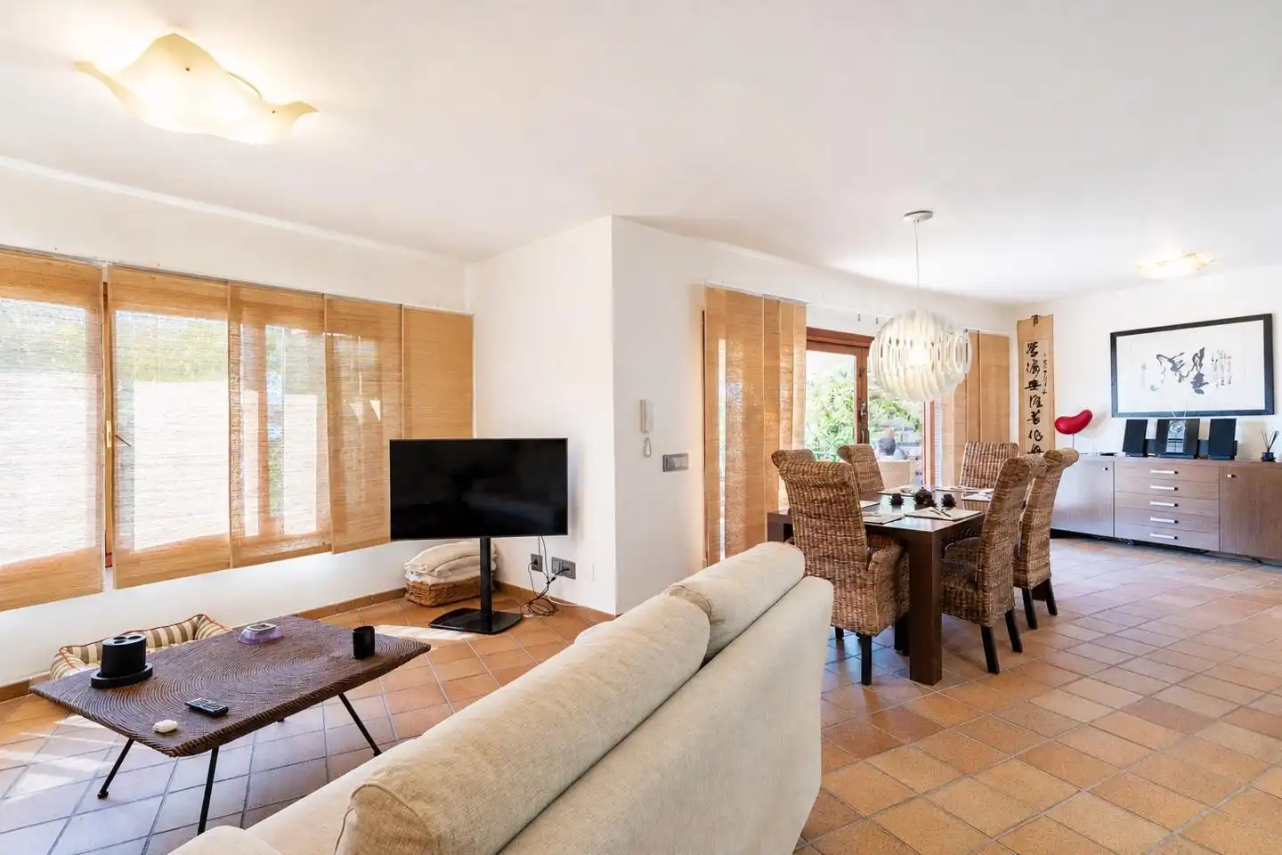 Sala d'estar de Casa o xalet en venda en Santa Pola amb Aire condicionat, Jardí privat i Terrassa