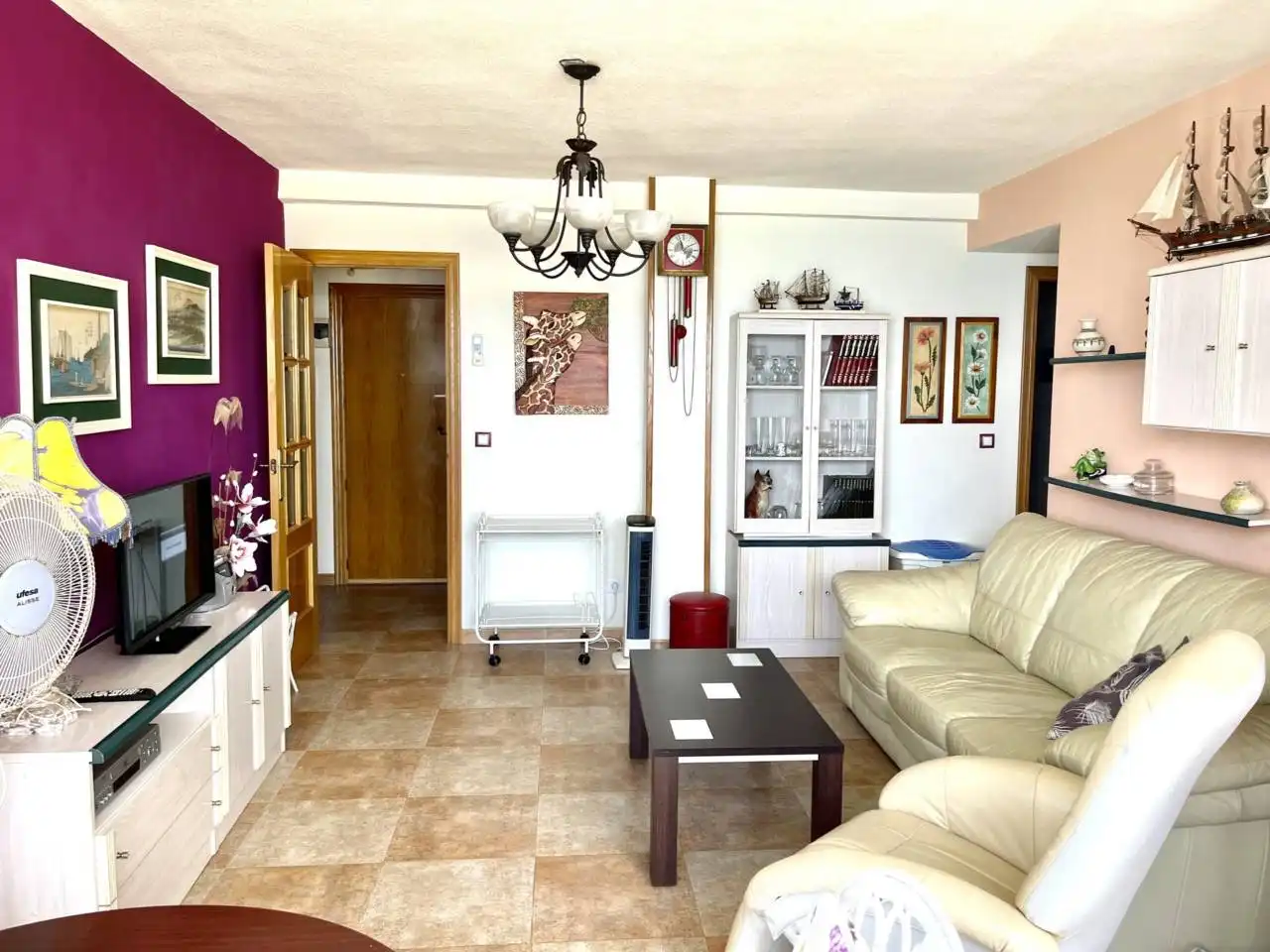 Living room of Flat for rent in El Campello  with Terrace, Furnished and Community pool