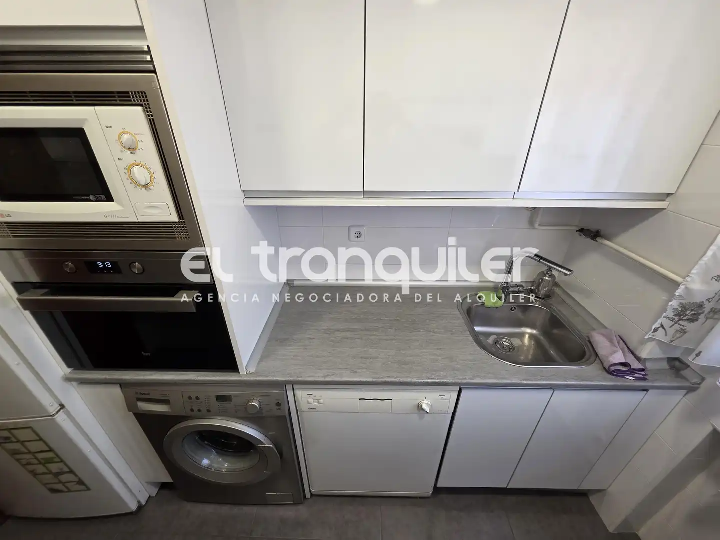 Cocina de Piso de alquiler en Madrid con Aire acondicionado, Parquet y Amueblado