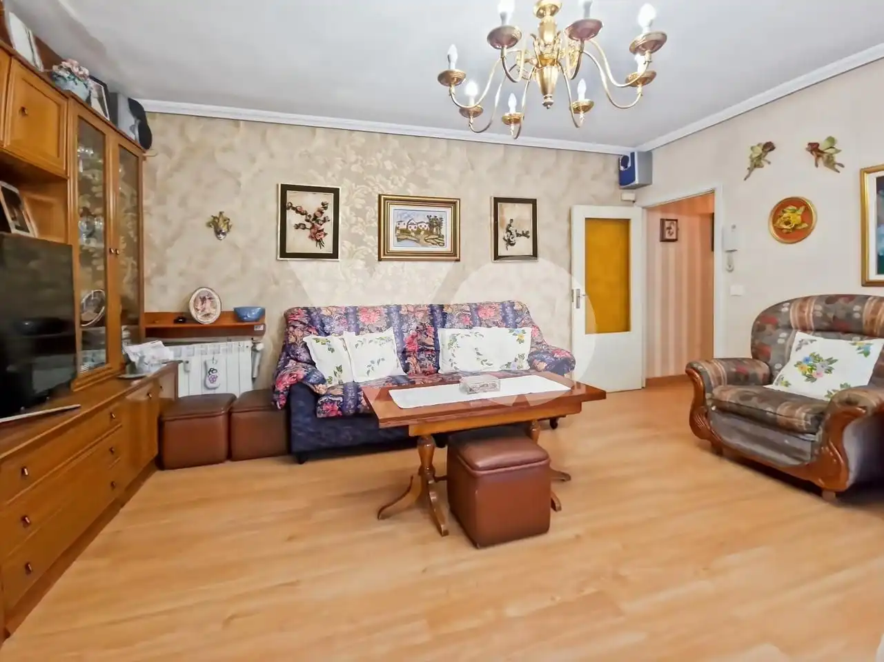 Sala de estar de Planta baja en venta en  Madrid Capital con Calefacción y Terraza