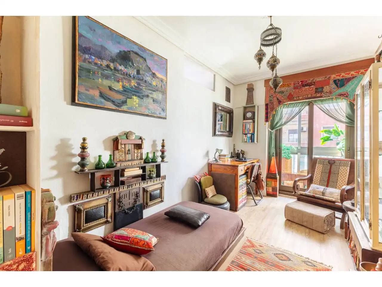 Sala de estar de Piso en venta en Valencia con Aire acondicionado, Parquet y Balcón