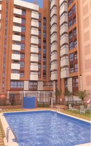 Außenansicht von Wohnung zum Verkauf in Valencia mit Klimaanlage, Privatgarten und Terrasse
