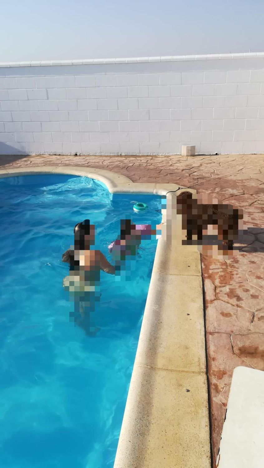 Swimming pool of Country house for sale in Bollullos Par del Condado  with Terrace