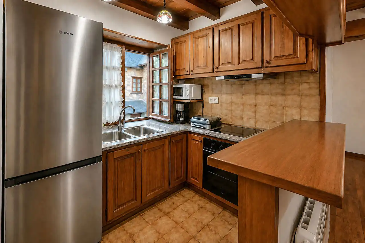 Cocina de Casa adosada en venta en Naut Aran con Calefacción, Jardín privado y Parquet