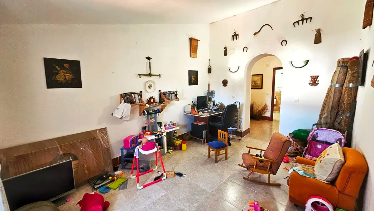 Sala d'estar de Casa o xalet en venda en Almonaster la Real amb Jardí privat, Terrassa i Traster