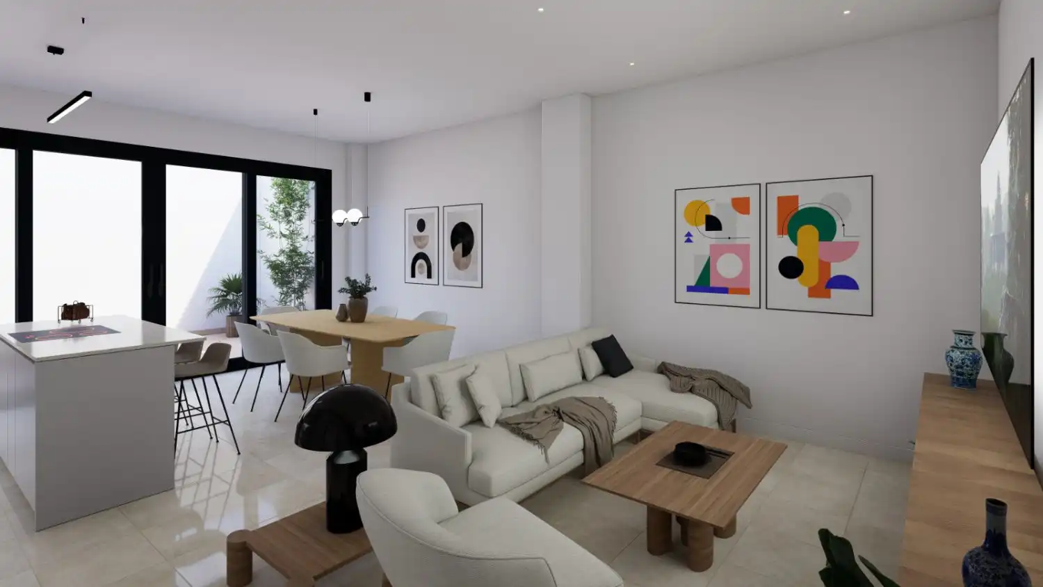 Sala d'estar de Casa o xalet en venda en Los Palacios y Villafranca amb Traster