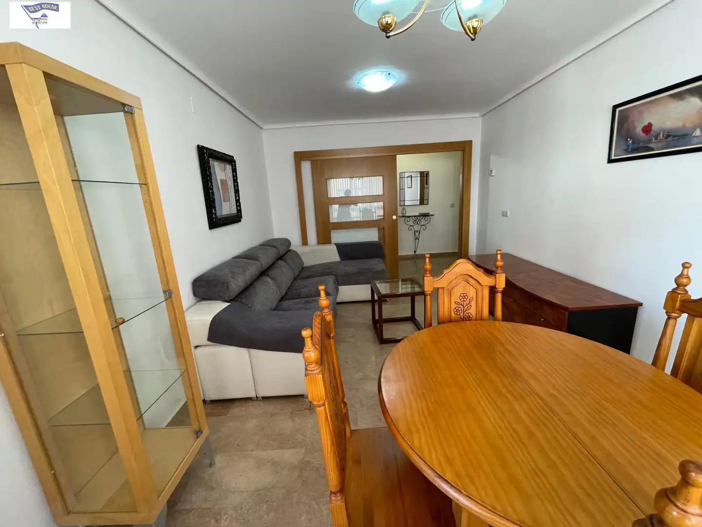 Sala de estar de Apartamento de alquiler en Albacete con Calefacción, Amueblado y Balcón