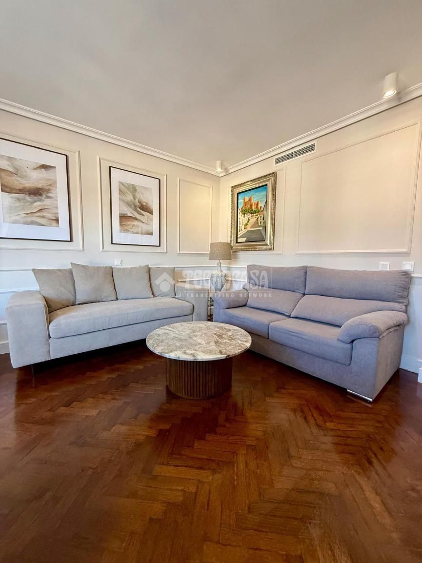 Living room of Flat to rent in  Madrid Capital  with Air Conditioner, Heating and Terrace