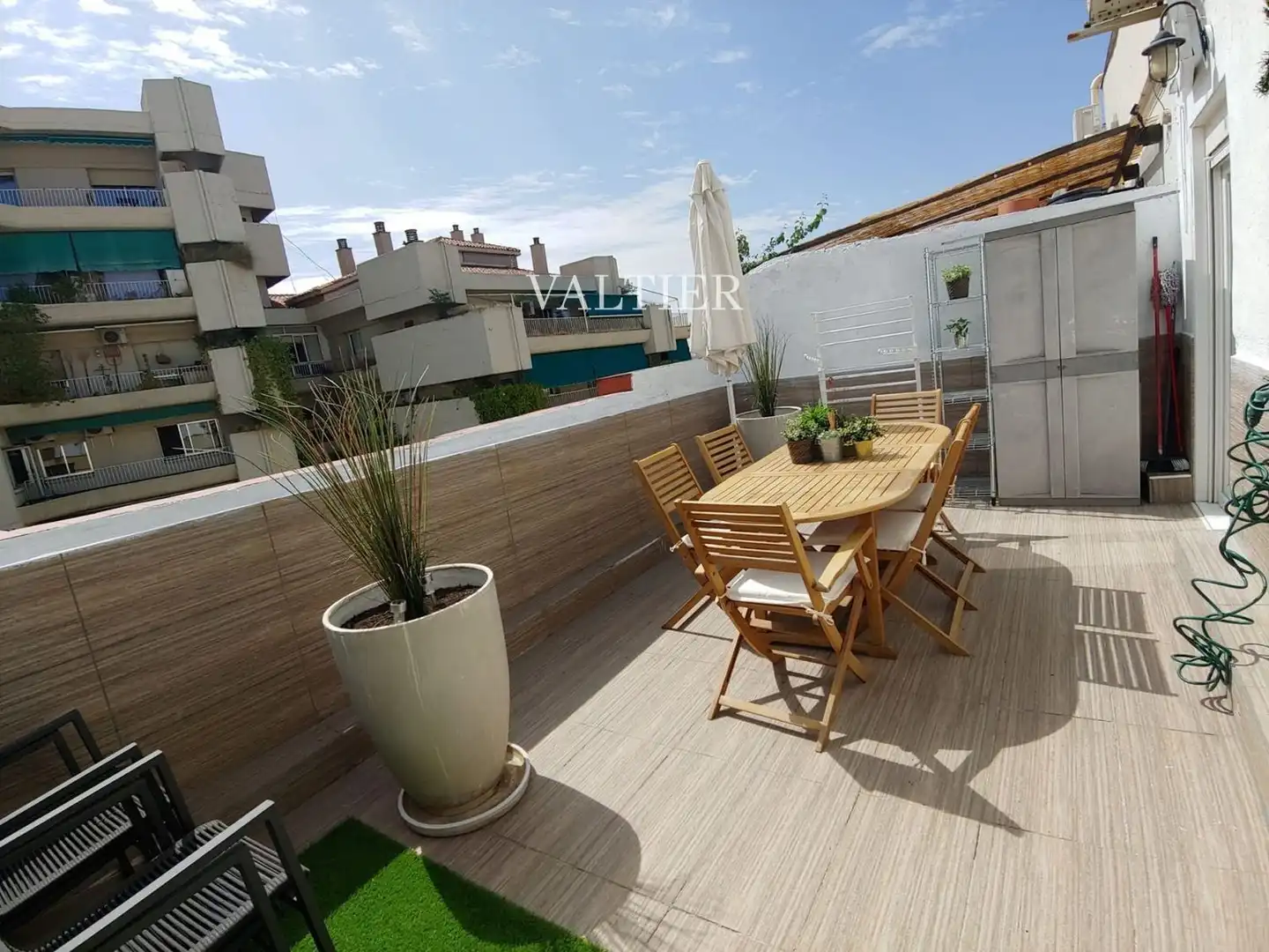 Terrasse von Dachboden zur Miete in Madrid mit Klimaanlage, Terrasse und Möbliert