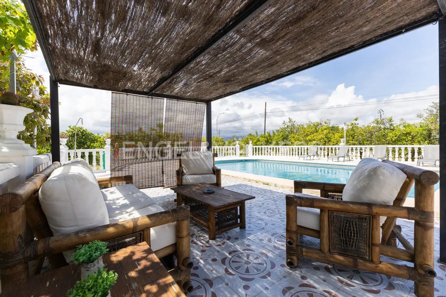 Terraza de Finca rústica en venta en Piles con Aire acondicionado, Calefacción y Jardín privado