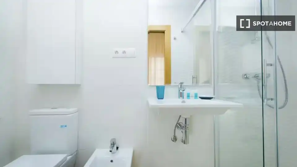 Bathroom of Study for share in Málaga  with Air Conditioner, Heating and Terrace