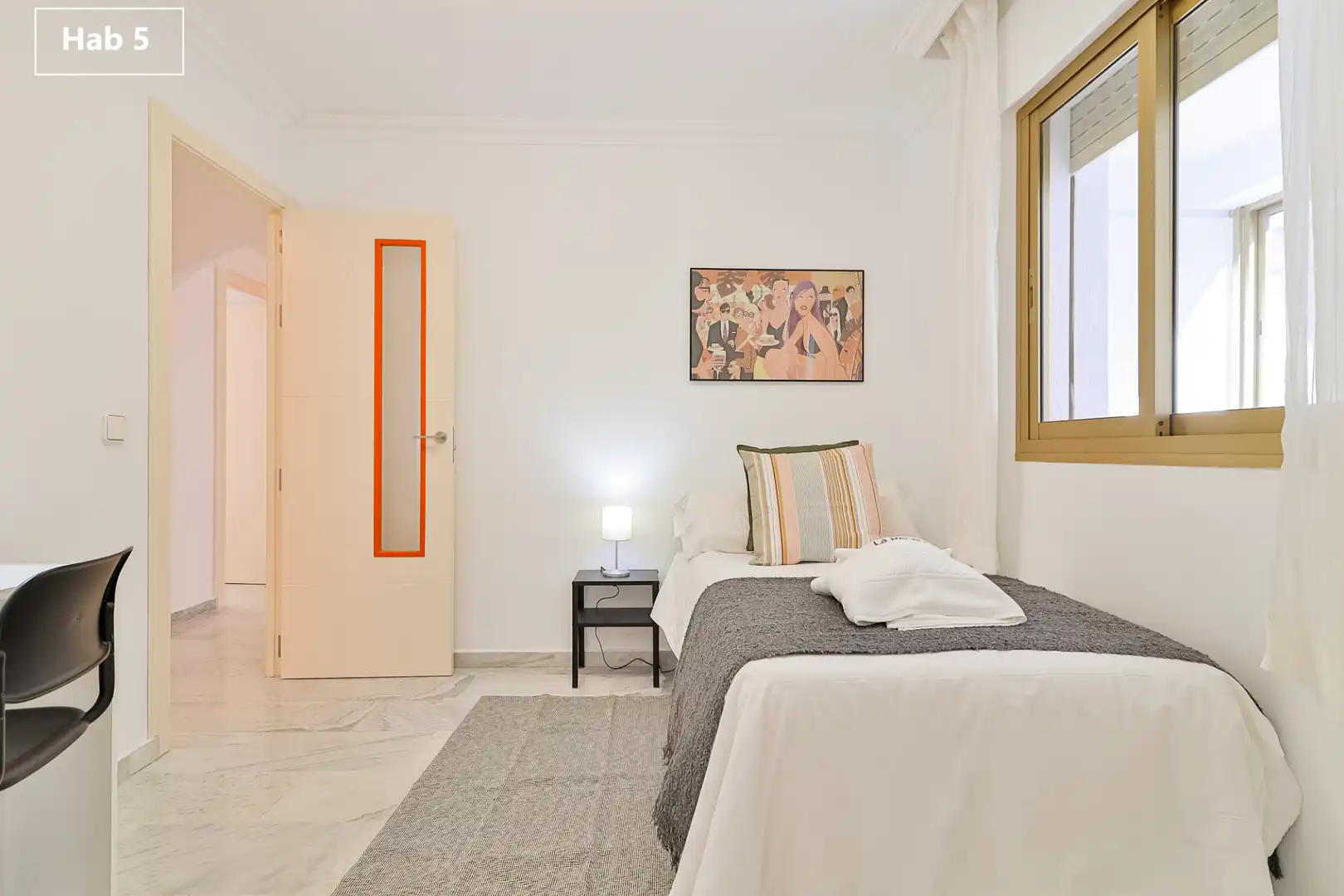 Habitación de Piso de alquiler en Málaga con Aire acondicionado, Amueblado y Internet