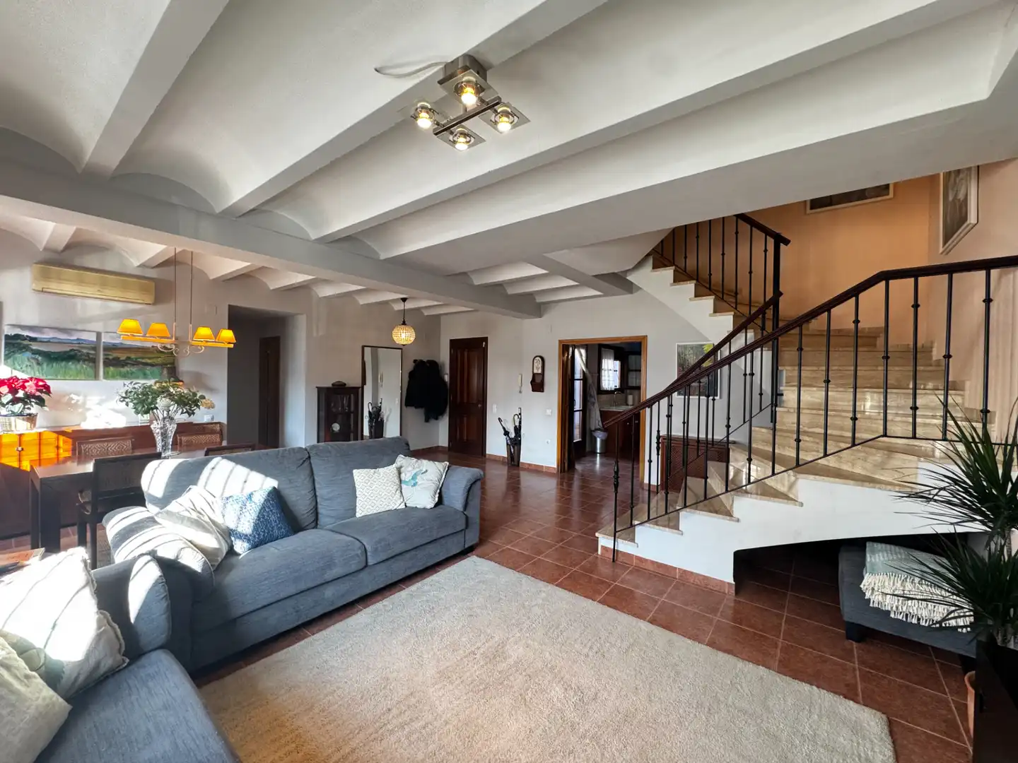 Wohnzimmer von Einfamilien-Reihenhaus zum Verkauf in Canet d'En Berenguer mit Klimaanlage, Heizung und Terrasse