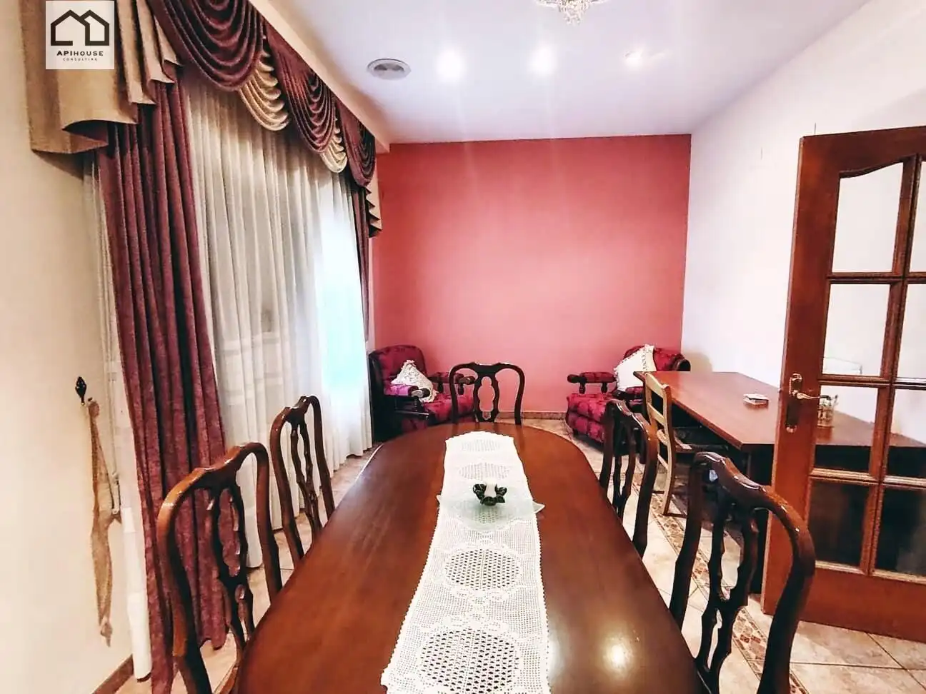 Dining room of Houses for rent in La Font de la Figuera  with Air Conditioner, Terrace and Furnished